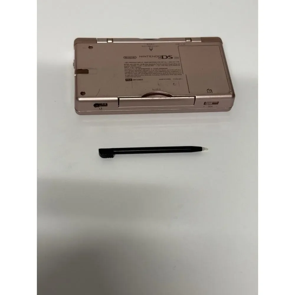 Nintendo DS Lite Metallic Rose Pink Handheld Console Tested Working w/ Charger